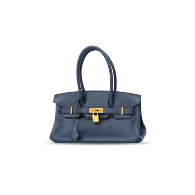 HERMÈS BIRKIN 29 EVERCOLOR SHOULDER BAG BLUE INDIGO (29*18*14cm)